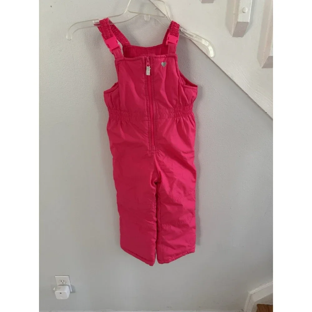 Carters  Snow Pants Bibs Girls Size 4 Hot  PINK